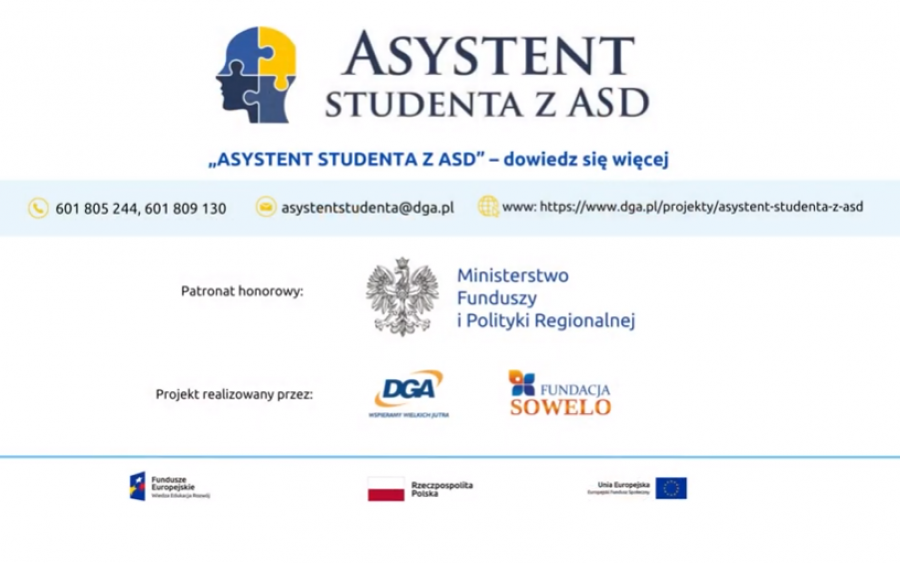 Minister Polityki i Funduszy Regionalnych o projekcie "„Asystent studenta z ASD”